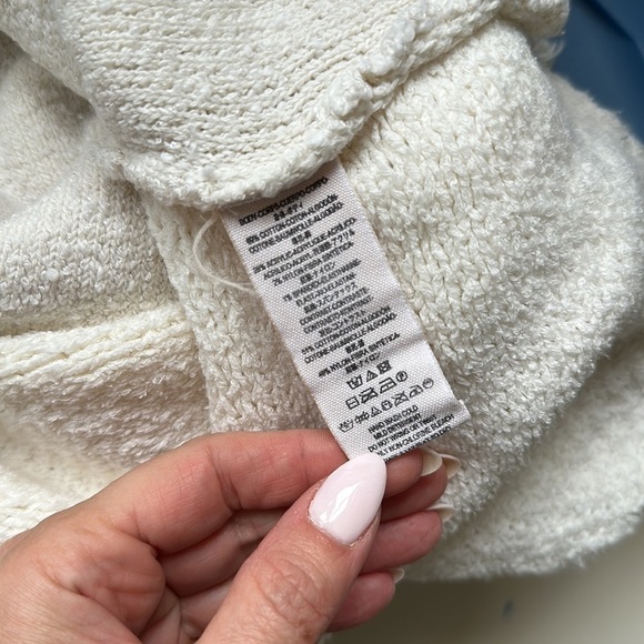 Free People Cuddle Up Pullover Sweater in Ivory Size XS - Picture 6 of 7